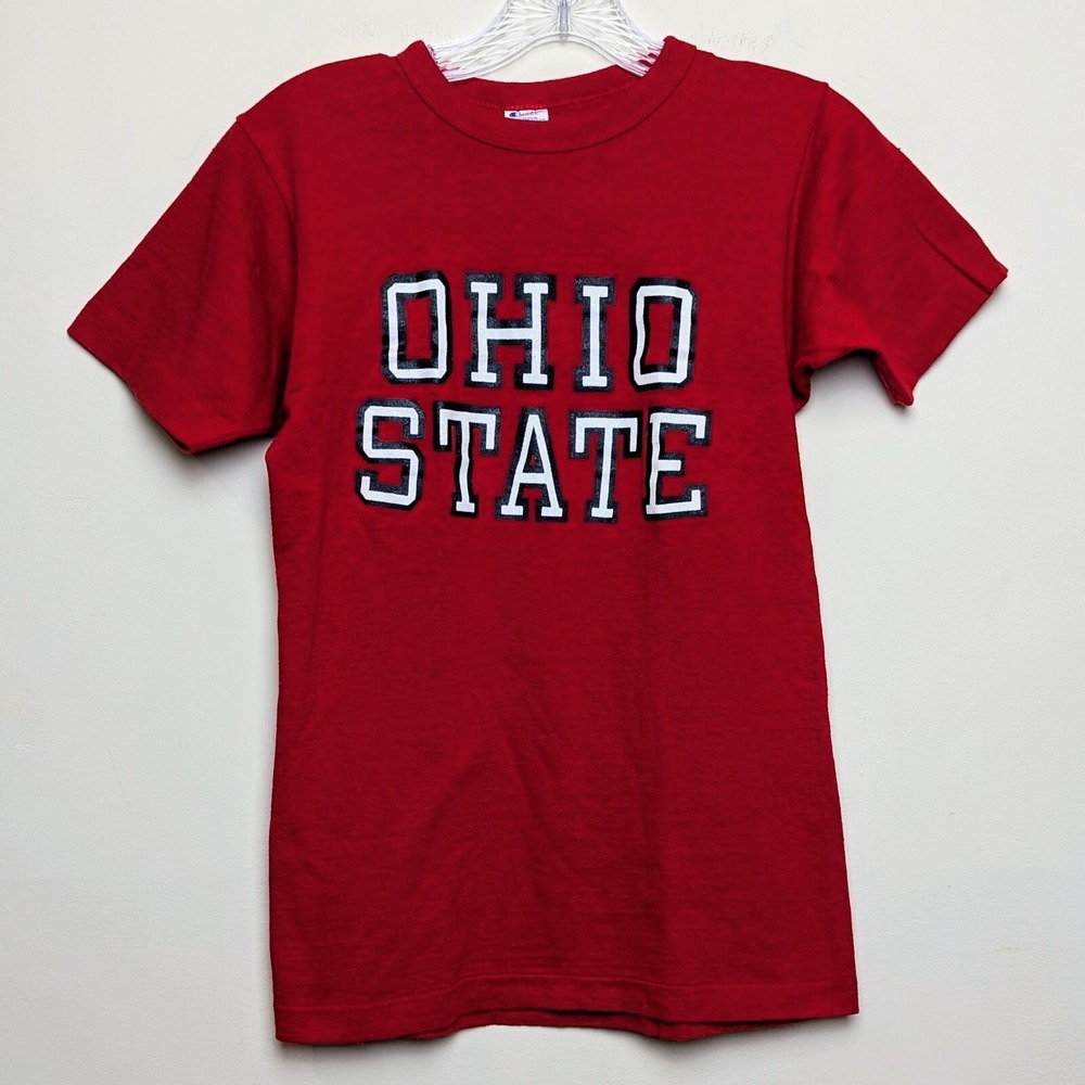 Vintage Ohio State Buckeyes Champion 80s Single Stitch Shirt Youth Size 12-14